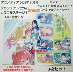 プロセカ アニメディア ポスター アニメイト 特典 ポストカード フォトカード