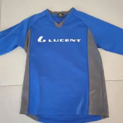LUCENT 長袖 Vネック ウェア S 青/グレー