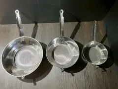 【未使用美品】ステンレス製 油越し 3点セット 片手 漉し器 揚げ物のサムネイル