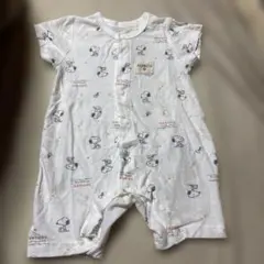 PEANUTS スヌーピー柄ロンパース