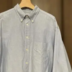 90s OLD GAP ビッグオックスフォードBDシャツ L 水色