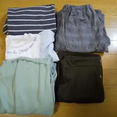 キッズ 女の子 まとめ サロペット Tシャツ ワンピース 150cm 5点 春物