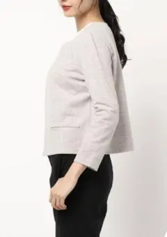NATURAL BEAUTY BASIC  ツイードライクカットソージャケット