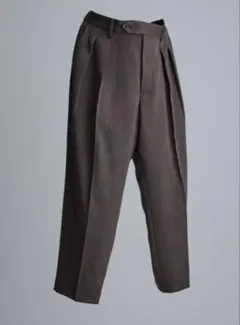 WYM RATINE SEMI WIDE TAPERED SLACKS ブラウンのサムネイル