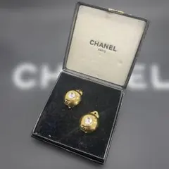 希少✨セリーヌ ピアス ドーム型 スタッズカッティング コンビゴールド