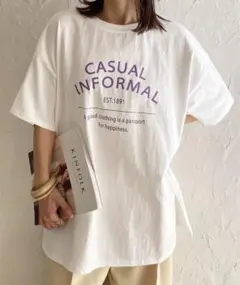 ロゴプリント 半袖Tシャツ ホワイト