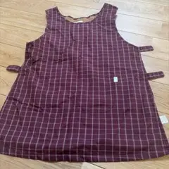 裏フリースのエプロン　チェックのサムネイル