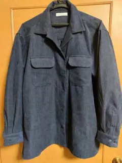 SENCE OF PLACE コーデュロイオープンカラーシャツ ネイビー L