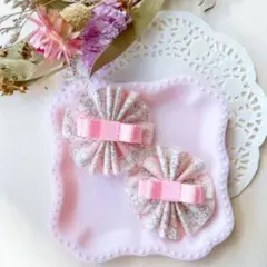 リバティ ヘアゴム ベビークリップ