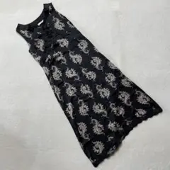 Sud de Base ワンピース ペイズリー柄 ノースリーブ Vネック M