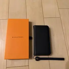 HANATORA iPhone15用 手帳型ケース ブラック
