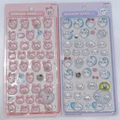 ◎ちいかわ　シール　2枚セット　カニちゃん 古本屋&モモンガ　まとめ売り