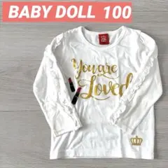 Baby Doll ホワイト Tシャツ　100