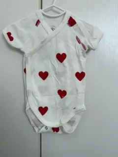 PETIT BATEAU ハート柄ロンパース 3m/60cm