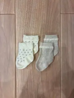 【1回のみ使用】ベビー靴下 2足セット（7-9㎝）