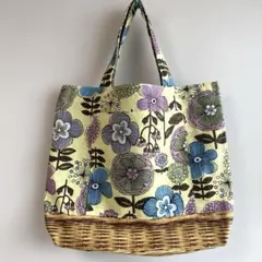 花柄トートバック　中