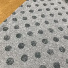 ミニドット柄　ニット 生地　杢グレー80cm×60cm