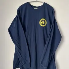 アメリカ古着 シンクレアカレッジ ロゴ入り ネイビー 長袖Tシャツ