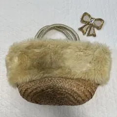 ストローバッグ ファー付きのサムネイル