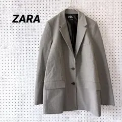 ザラ ZARA 千鳥格子 テーラードジャケット（L）クラシック 裏地付き 上品