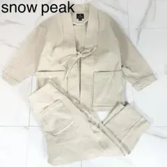 希少❗️snow peak リネン　羽織ジャケット　パンツ　セットアップ　野良着のサムネイル