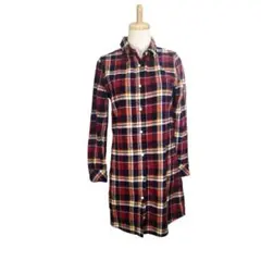 【ルカレディライクルカ】ネルシャツ ネイビー Mサイズ 赤 チェック 5401