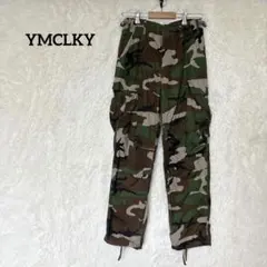 YMCLKY 迷彩柄 カーゴパンツ ウッドランドカモ ミリタリー メンズ XSのサムネイル