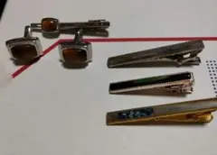 ネクタイピン＆カフスのセット