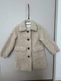 ZARA kids ボア コート 120 7歳 アウター ベージュ エクリュ