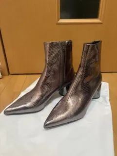 JEANASIS メタリック　スネークスキン風ブーツ