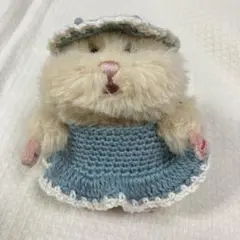 632 ふゎふゎ猫さん帽子ポシェットセット はむにぎり洋服 ぬいぐるみ
