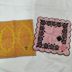 み*ん様 ANNA SUI バラ刺繍タオルハンカチ　2枚セット
