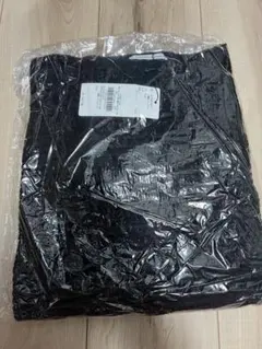 新品未開封 Eハイフン 畦編みVネックニットチュニック 黒 F