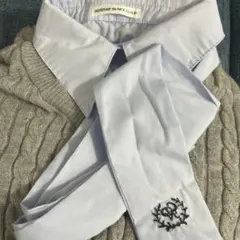 NICE CLAUP ケーブルニット リボンタイケーブルニット　グレー