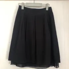 【インディヴィ】INDIVI リバーシブルスカート ブラック