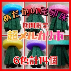 めだか　メダカの産卵床　6色計14個　研磨材なしのサムネイル
