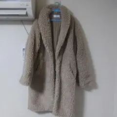 AZUL BY MOUSSY ボア ロングコート (ベージュ