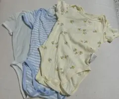 ユニクロ　半袖　ボディースーツ 80 3枚セット