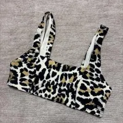 H&M ヒョウ柄 ブラトップビキニ　36のサムネイル