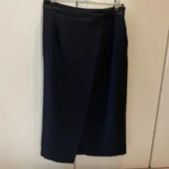 INDIVI⭐︎膝下丈ラップ風タイトスカート ブラックのサムネイル