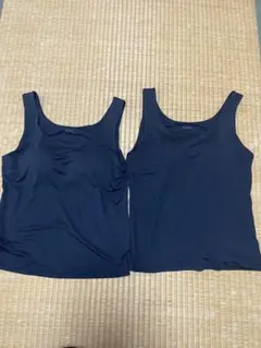 ユニクロ　エアリズム　ブラタンクトップ Lサイズ 2枚セット　黒　ブラトップ