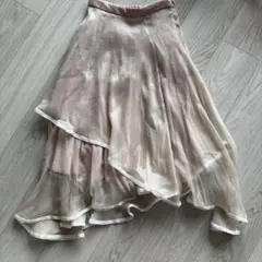 Lily Brown フレアスカート ピンク ゴムウエスト