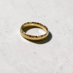 シルバー925 甲丸 リング ゴールド 15.5号 指輪 金 3.8mm幅 男女