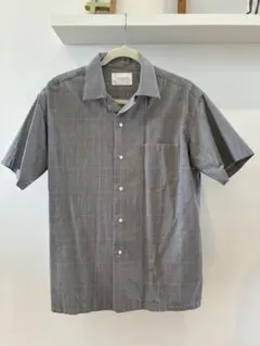 アーバンリサーチ　チェック　半袖シャツ グレー系
