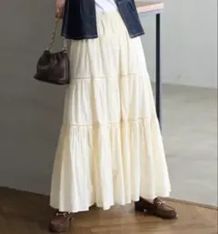 FREAK'S STORE ラメドットティアードマキシスカート　インドのサムネイル