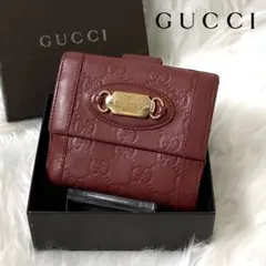 ✨極美品 付属品完備✨グッチ 二つ折り ホースビット 小銭入れ レッド 