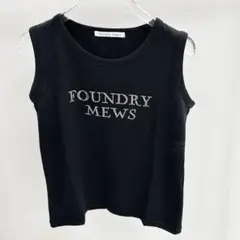 FOUNDRY MEWS ラインストーン タンクトップ ブラックのサムネイル
