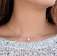 1粒 *.+゜ パール *.+゜ ネックレス *.+゜ ステンレス