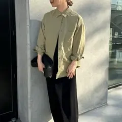 SELECT MOCA byson ワークオーバーサイズシャツ ライトカーキ L