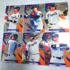 阪神タイガース topps finest ベースカード 6枚セット